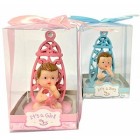  Gender Reveal Boy & Girl Baby Shower Party Favor 2 Figurines Keepsake Decoration 3" H